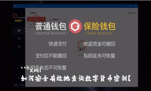 ```xml
如何安全有效地查询数字货币密钥？